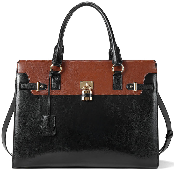 Machk Vintage Style Leather Briefcase — Fashion Everlasting - BOSTANTEN