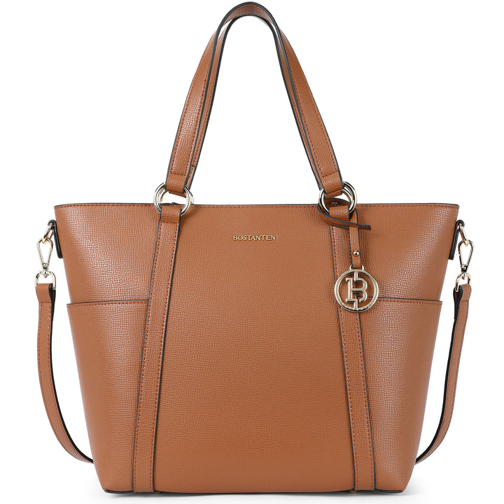 BOSTANTEN Women Leather Handbags Designer Purses Fashion Tote Shoulder Top Handle Bag for Work Daily - BOSTANTEN