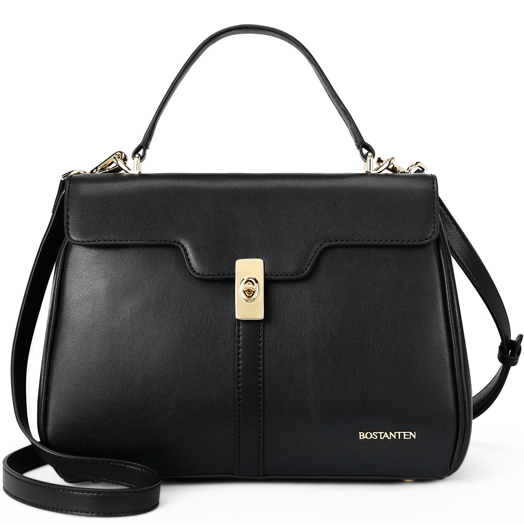 BOSTANTEN Women Leather Handbag Designer Top Handle Satchel Shoulder Bag Crossbody Purses - BOSTANTEN