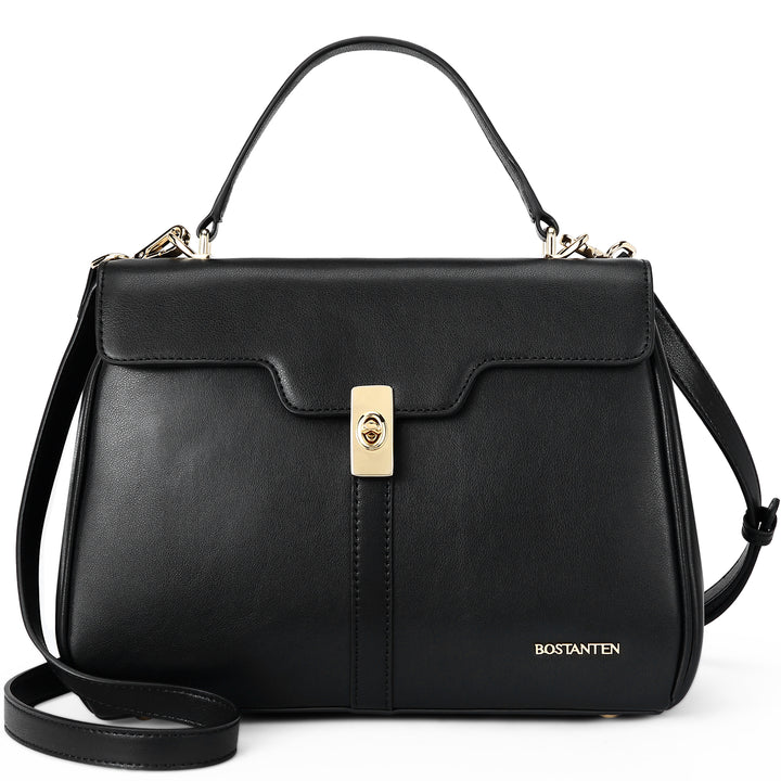 BOSTANTEN Women Leather Handbag Designer Top Handle Satchel Shoulder Bag Crossbody Purses - BOSTANTEN