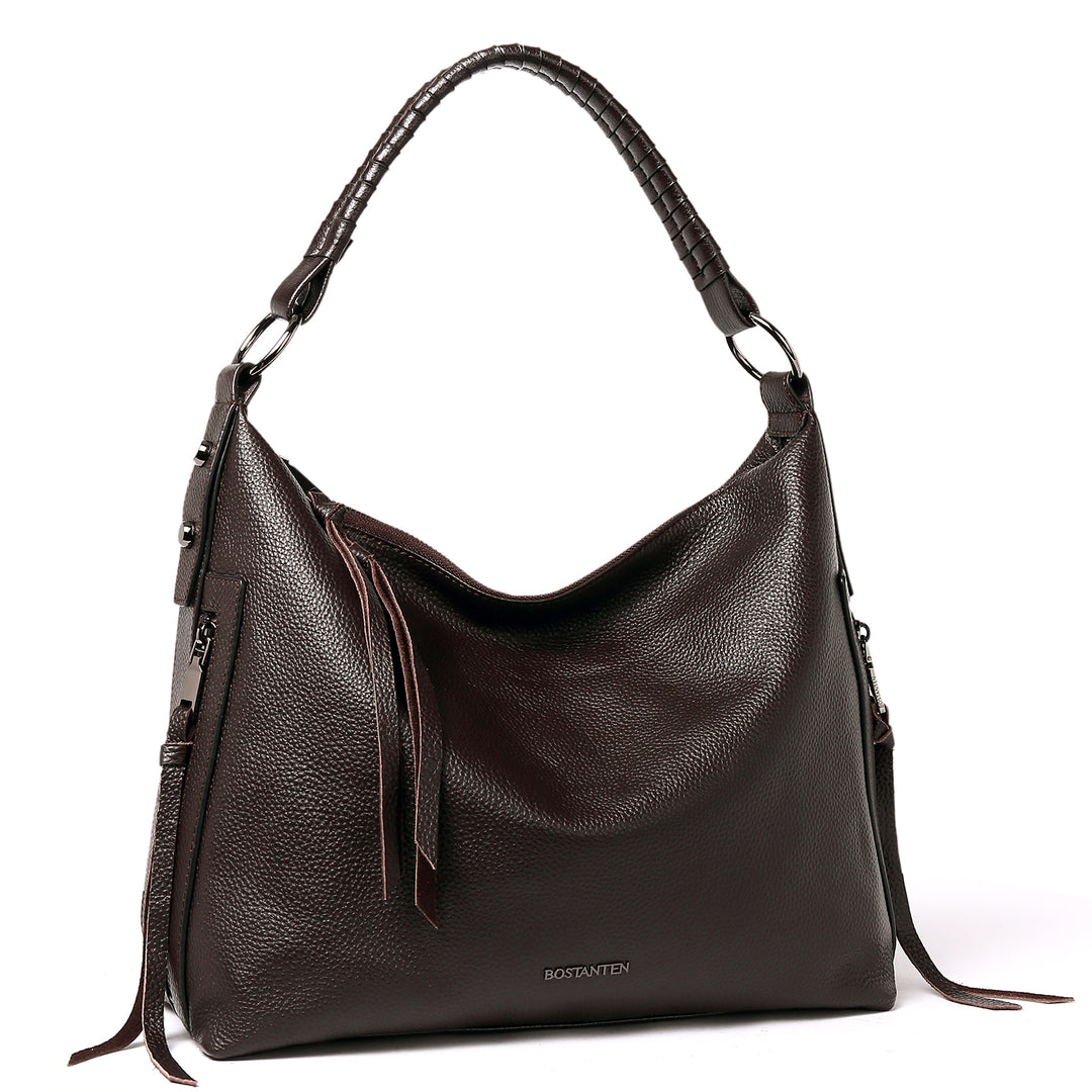BOSTANTEN Leather Handbags for Women Concealed Carry Hobo Bags Shoulder Crossbody Purse - BOSTANTEN