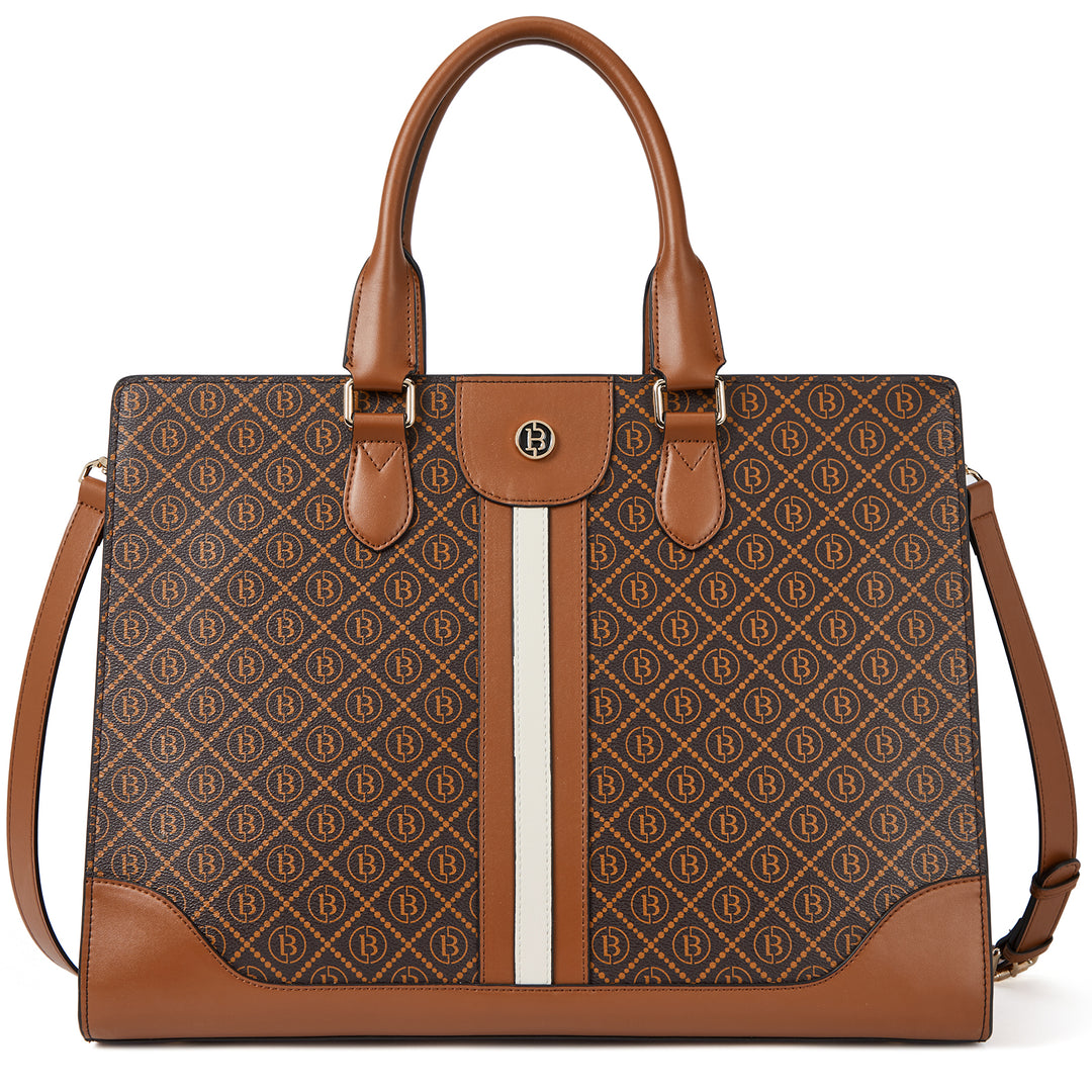 Stroud Vintage Leather Briefcase — Fashion Round - BOSTANTEN