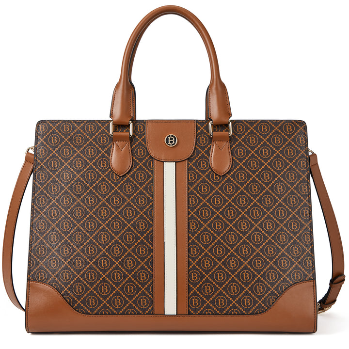 Stroud Vintage Leather Briefcase — Fashion Round - BOSTANTEN