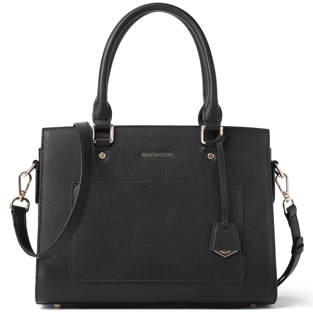 BOSTANTEN Women Top Handle Leather Tote Bag With Shoulder Strap - BOSTANTEN