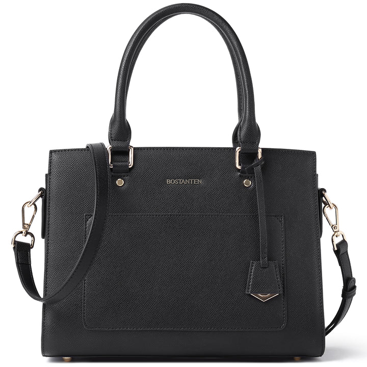 BOSTANTEN Women Top Handle Leather Tote Bag With Shoulder Strap - BOSTANTEN