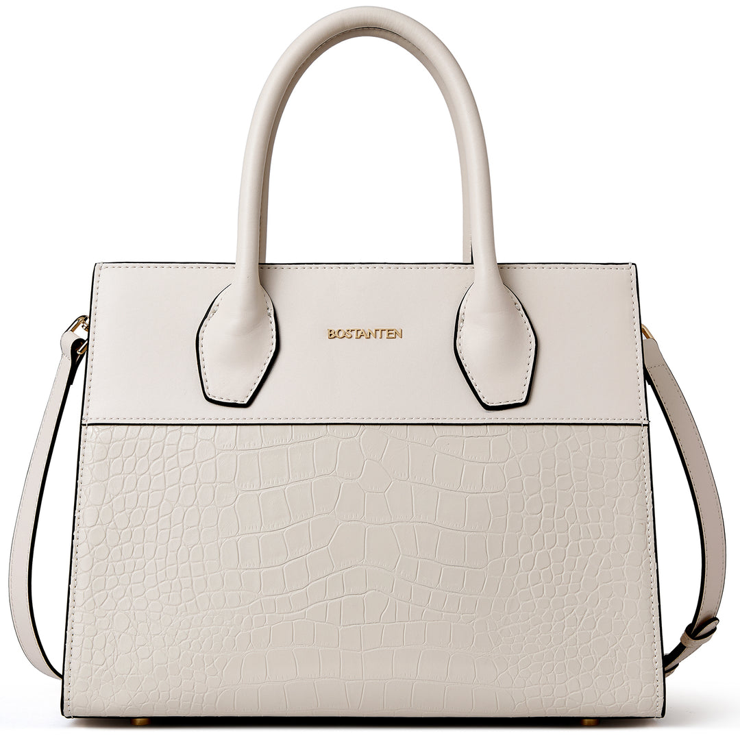 BOSTANTEN Women Handbags Genuine Leather Top Handle Satchel Purse Fashion Work Daily Tote Bags - BOSTANTEN