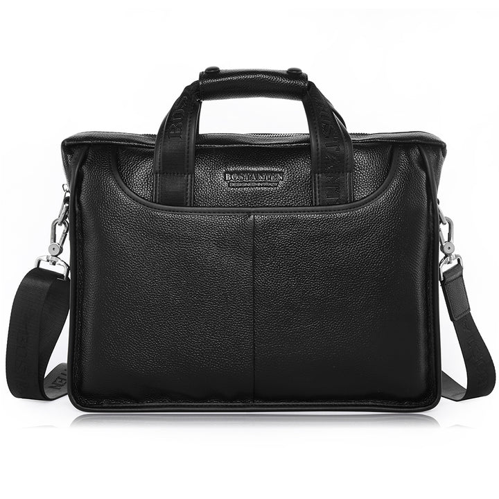 BOSTANTEN Leather Briefcase Handbag Messenger Business Bags for Men - BOSTANTEN