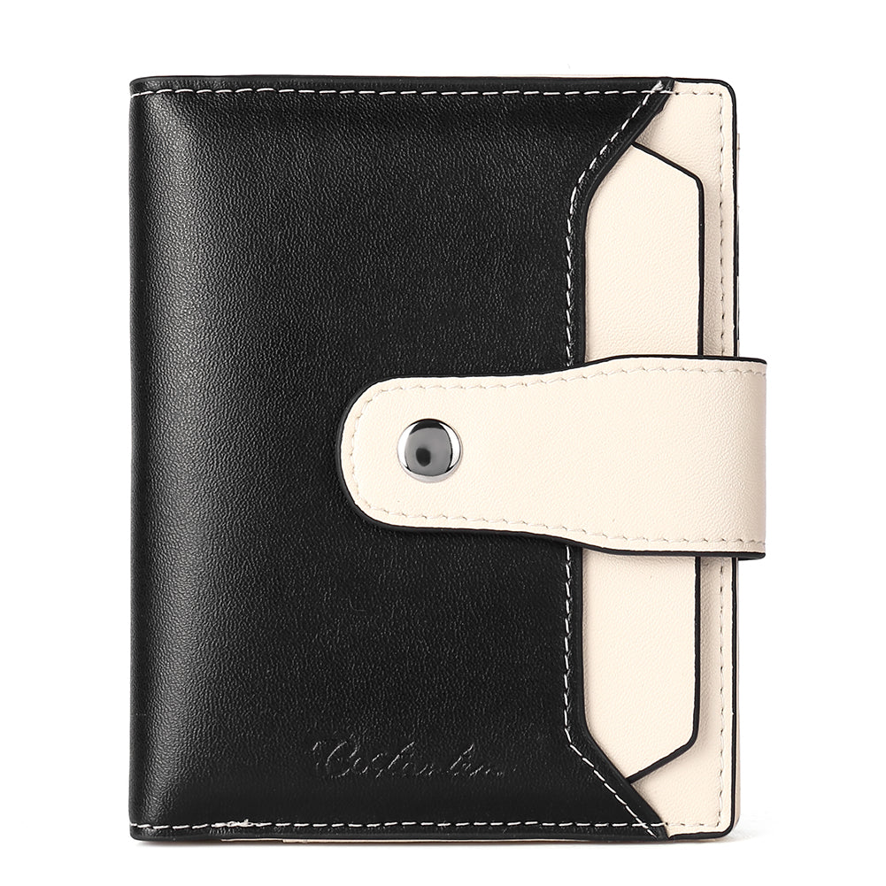 Lnna Small Wallet Zippered Checkbook Cover — ID Window - BOSTANTEN