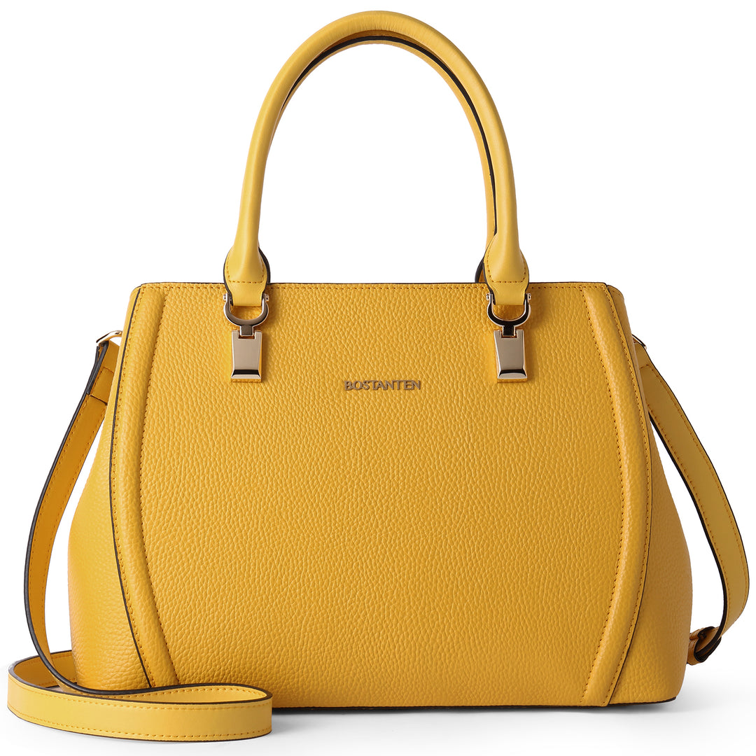 BOSTANTEN Women Leather Handbag Designer Top Handle Satchel Shoulder Bag Crossbody Purses - BOSTANTEN