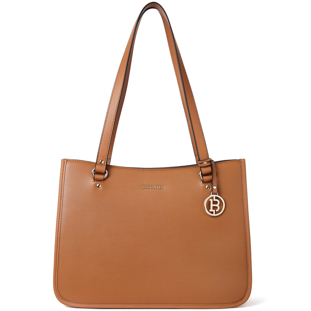 BOSTANTEN Leather Handbags Deigner Tote Bag Women Top-Handle Satchel Purses Shoulder Bags - BOSTANTEN