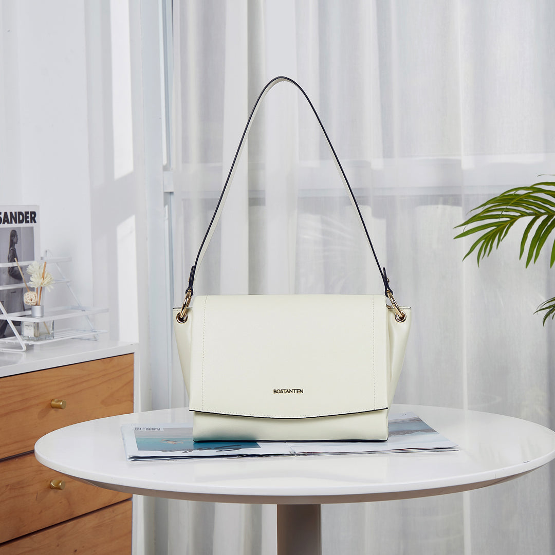 BOSTANTEN Leder Schulter Handtaschen Designer Frauen Geldbörsen Umhängetaschen mit Dreifach Fach 