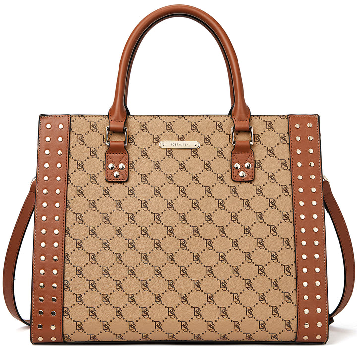 BOSTANTEN Women Leather Top Handle Work Tote Fashion Designer Handbag - BOSTANTEN