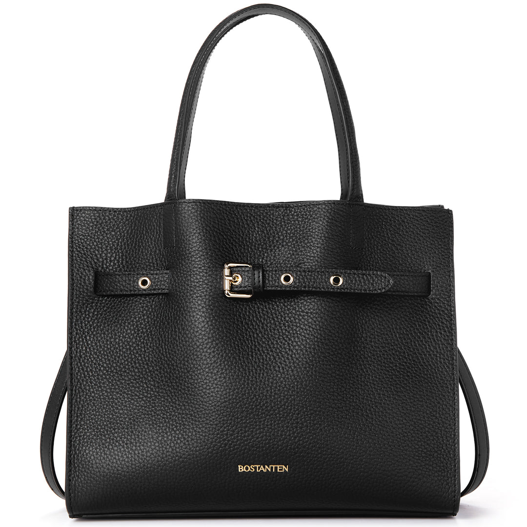 BOSTANTEN Women Handbags Purses Leather Tote Bags Designer Fashion Top Handle Crossbody Bags with Zipper Pouch - BOSTANTEN