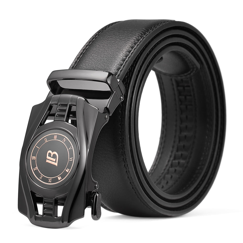 BOSTANTEN Mens Belts Leather Ratchet Dress Belt with Automatic Sliding Buckle - BOSTANTEN