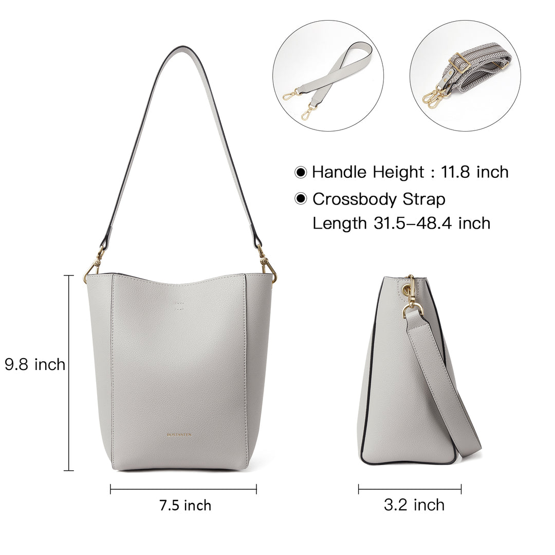 BOSTANTEN Ledergeldbörsen und Handtaschen für Damen Designer Hobo Bucket Bag Modische kleine Umhängetaschen 