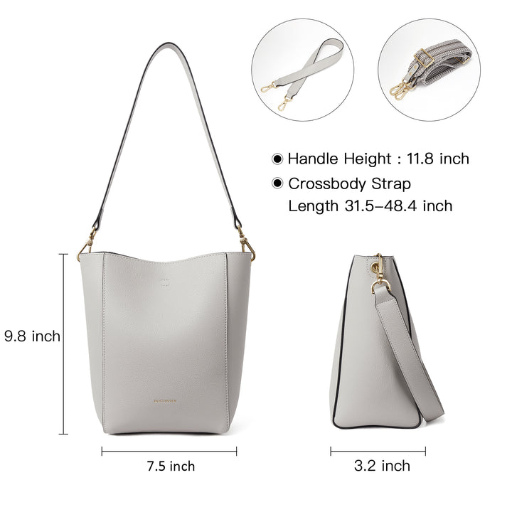 BOSTANTEN Ledergeldbörsen und Handtaschen für Damen Designer Hobo Bucket Bag Modische kleine Umhängetaschen 
