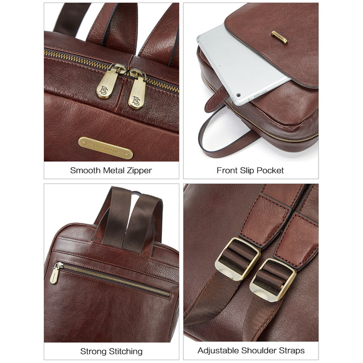 Minoru Women's Leather Business Laptop Backpack —— Full Grain - BOSTANTEN