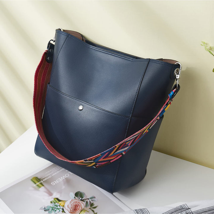 Bucket Bag for Women Vegan Leather | With 2 Shoulder Straps