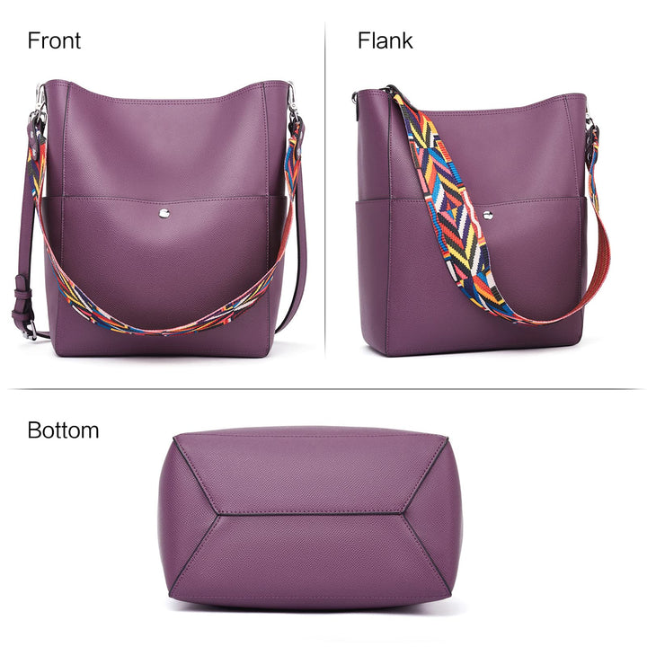 Bucket Bag for Women Vegan Leather | With 2 Shoulder Straps