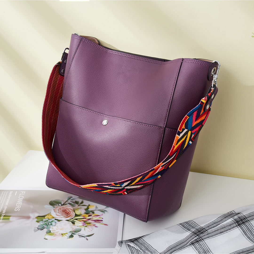 Bucket Bag for Women Vegan Leather | With 2 Shoulder Straps