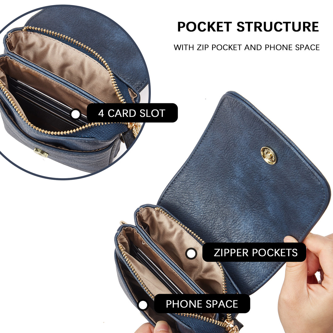 Evelyn Leather Crossbody Phone Wallet For Women —— Boudoir Style