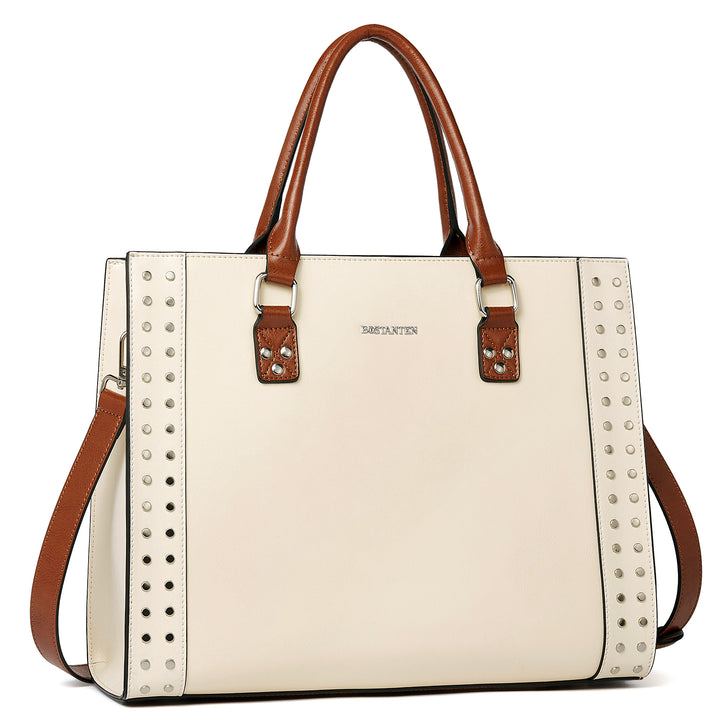 BOSTANTEN Women Leather Top Handle Work Tote Fashion Designer Handbag - BOSTANTEN