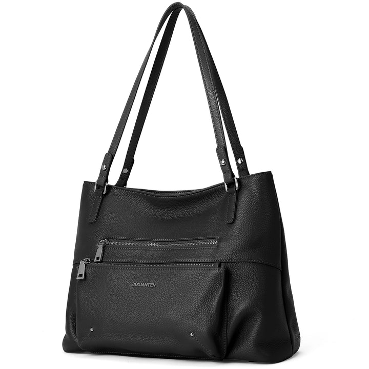 BOSTANTEN Women Handbag Leather Designer Satchel Pures Soft Hobo Bags Shoulder Top Handle Tote Work Bag - BOSTANTEN
