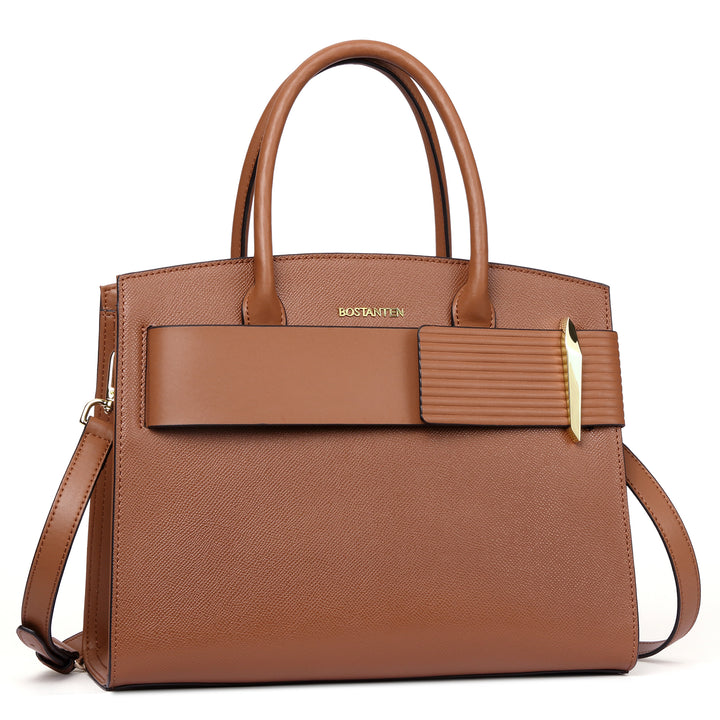 BOSTANTEN Women Handbags Leather Ladies Shoulder Bags Designer Top Handle Work Travel Satchel Tote Bag - BOSTANTEN