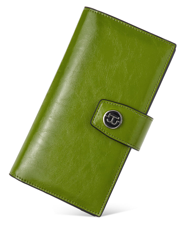 BOSTANTEN Womens Leather Wallets RFID Blocking Large Capacity Trifold Card Holder Ladies Phone Clutch