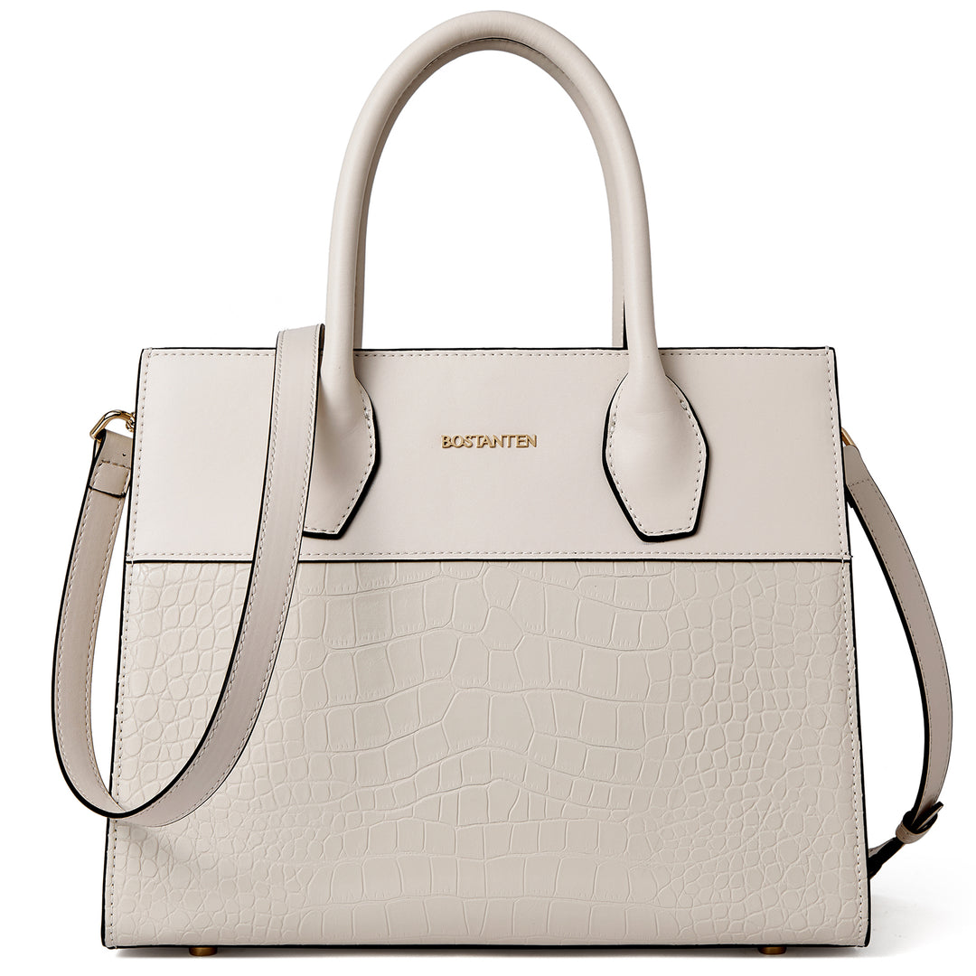 BOSTANTEN Women Handbags Genuine Leather Top Handle Satchel Purse Fashion Work Daily Tote Bags - BOSTANTEN