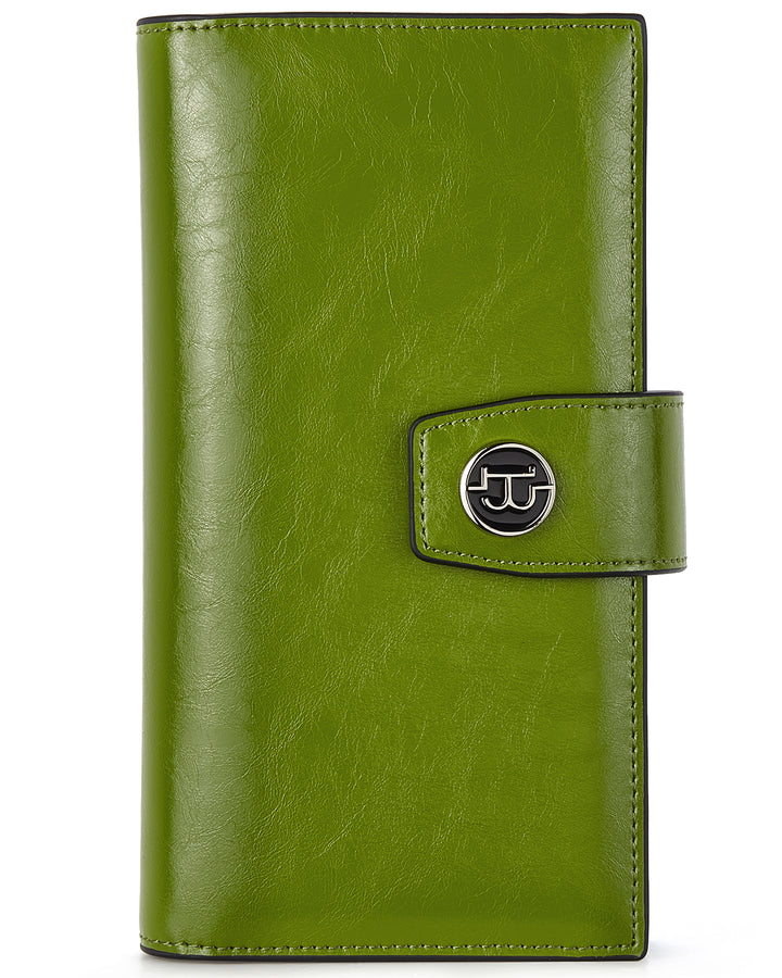 BOSTANTEN Womens Leather Wallets RFID Blocking Large Capacity Trifold Card Holder Ladies Phone Clutch