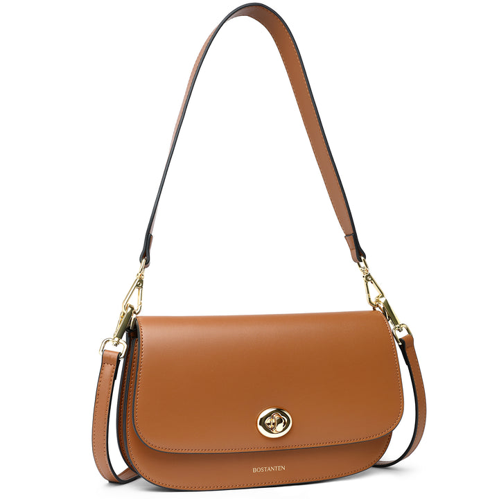 BOSTANTEN Small Crossbody Bag for Women Leather Top-handle Handbag Designer Shouldr Purse - BOSTANTEN