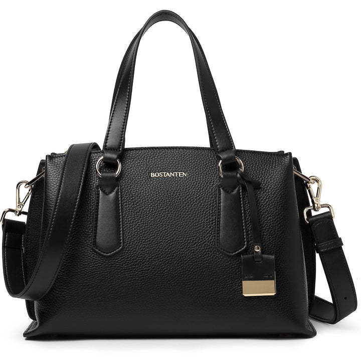BOSTANTEN Women Leather Handbags Designer Tote Purses Ladies Fashion Satchel Top Handle Bags Triple Compartment - BOSTANTEN