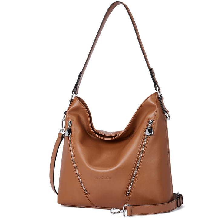 BOSTANTEN Women Leather Handbag Designer Hobo Purses Shoulder Bag - BOSTANTEN