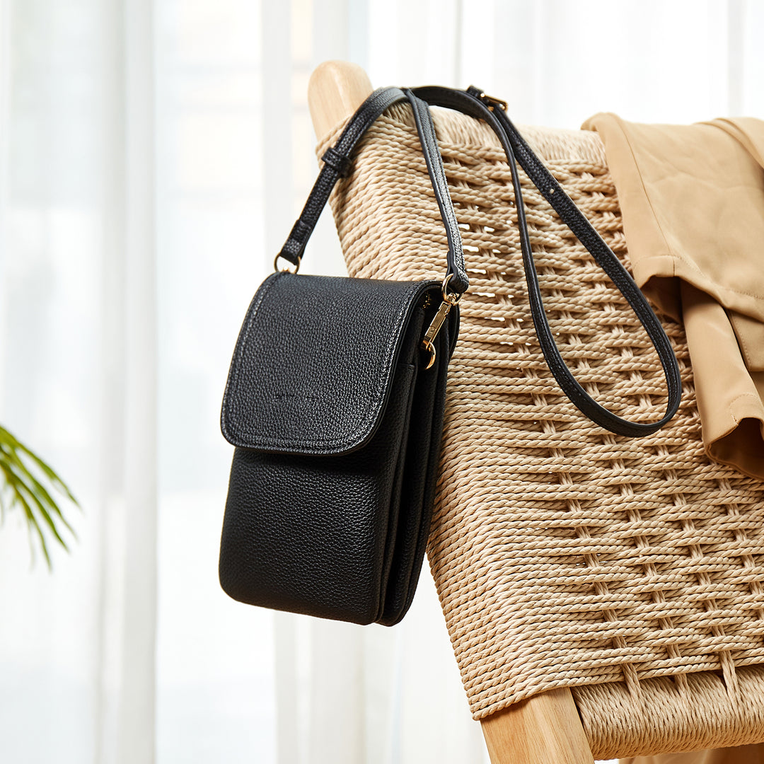Evelyn Leather Crossbody Phone Wallet For Women —— Boudoir Style