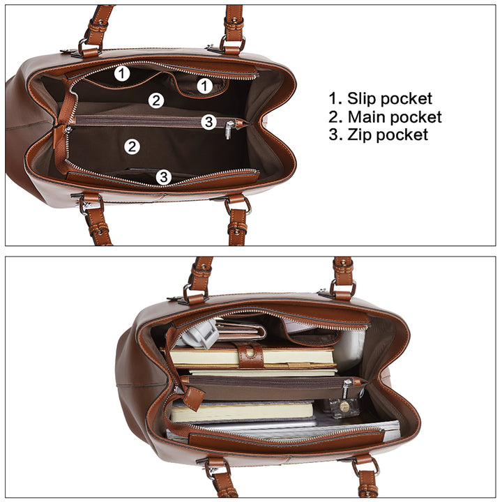 BOSTANTEN Women Handbag Genuine Leather Shoulder Bag Soft Designer Top Handle Purses - BOSTANTEN