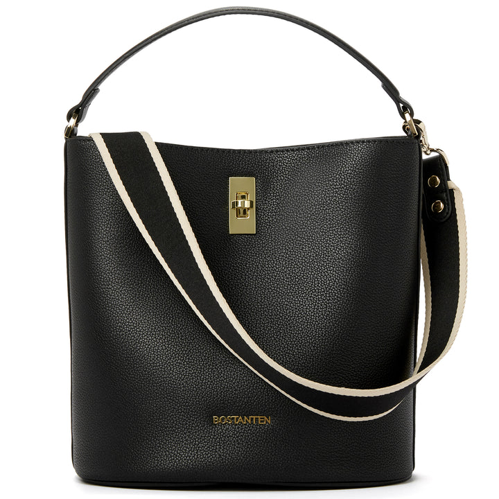 BOSTANTEN Leather Handbags for Women Designer Hobo Bucket Purses Fashion Ladies Crossbody Bags for Work Travel Daily - BOSTANTEN