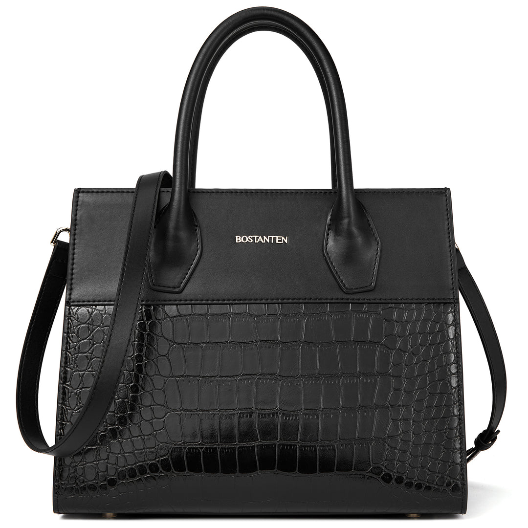 BOSTANTEN Women Handbags Genuine Leather Top Handle Satchel Purse Fashion Work Daily Tote Bags - BOSTANTEN