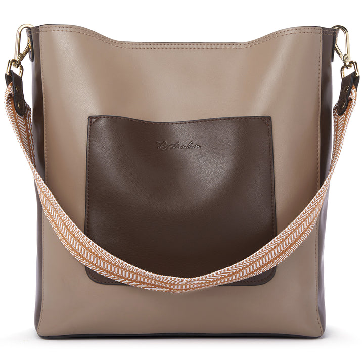 BOSTANTEN Genuine Leather Hobo Handbags Designer Shoulder Tote Purses Crossbody Large Bag for Women - BOSTANTEN