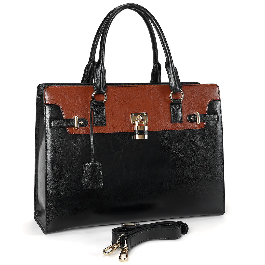 Machk Vintage Style Leather Briefcase — Fashion Everlasting - BOSTANTEN