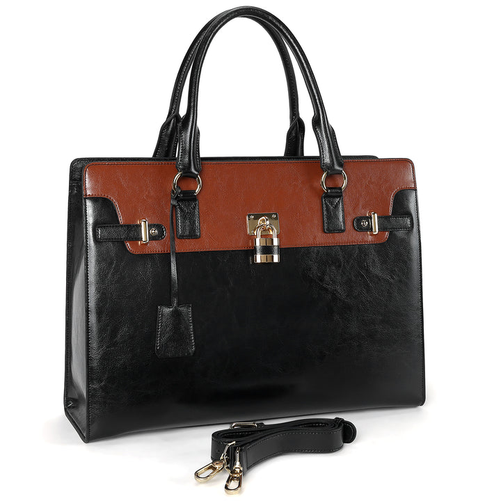Machk Vintage Style Leather Briefcase — Fashion Everlasting - BOSTANTEN