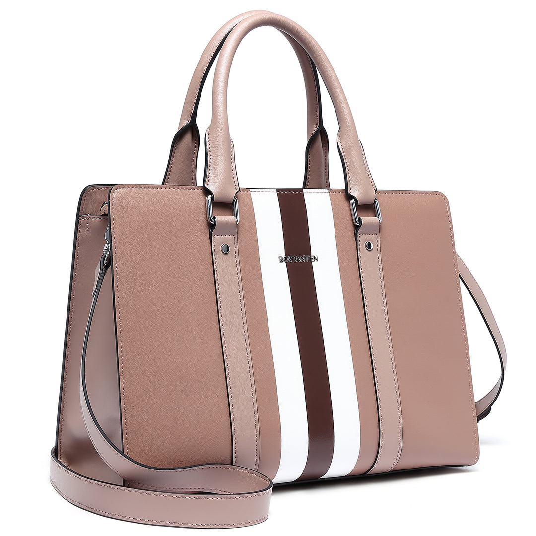 BOSTANTEN Women Satchel Handbags Leather Purses Designer Print Tote Shoulder Top Handle Bags - BOSTANTEN