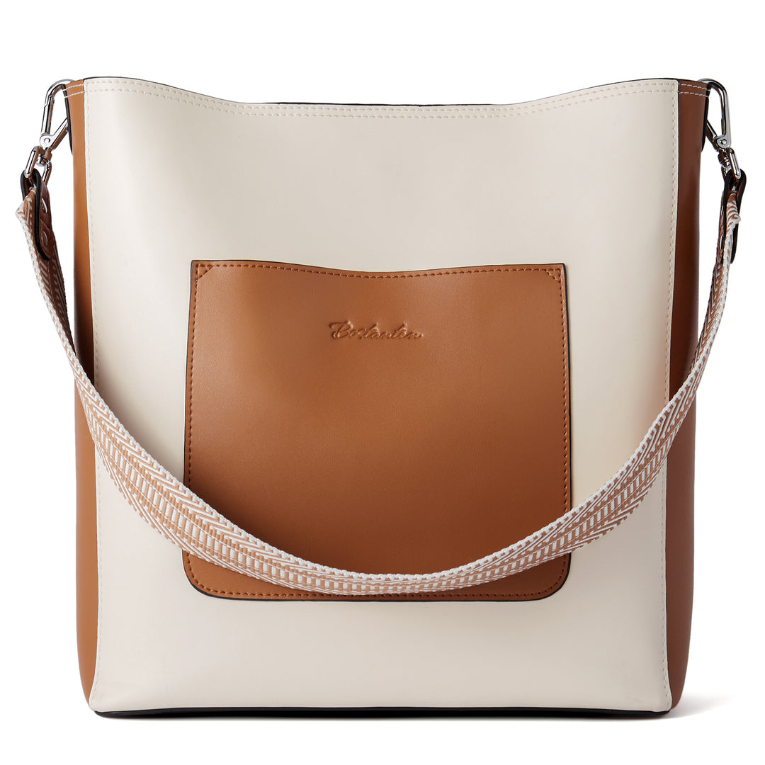 BOSTANTEN Handbags for Women Genuine Leather Designer Hobo Tote Purses Shoulder Crossbody Bucket Bags - BOSTANTEN