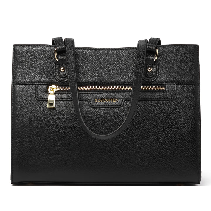 BOSTANTEN Women Leather Handbags Designer Satchel Purses Work Top Handle Shoulder Tote Bag for Travel Daily - BOSTANTEN