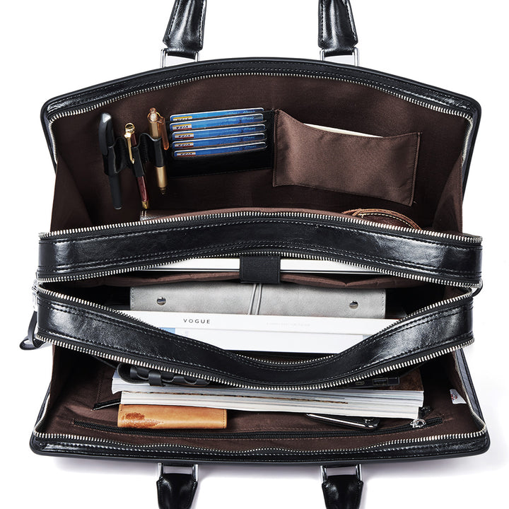 Carol Designer Briefcase For Women — Italian Leather