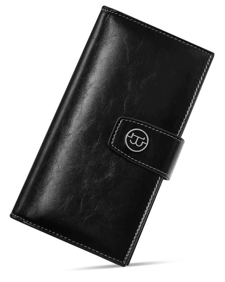 BOSTANTEN Womens Leather Wallets RFID Blocking Large Capacity Trifold Card Holder Ladies Phone Clutch