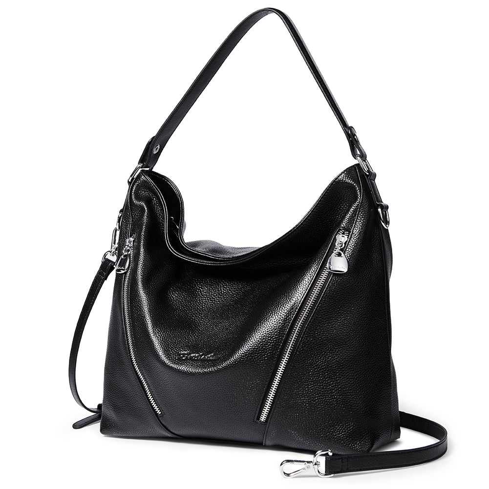 BOSTANTEN Women Leather Handbag Designer Hobo Purses Shoulder Bag - BOSTANTEN