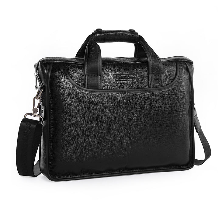 BOSTANTEN Leather Briefcase Handbag Messenger Business Bags for Men - BOSTANTEN