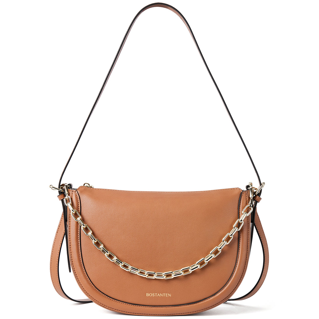 BOSTANTEN Women Shoulder Tote HandBag Designer Leather Purses Crossbody Bags with Zipper - BOSTANTEN