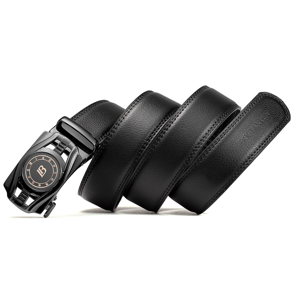 BOSTANTEN Mens Belts Leather Ratchet Dress Belt with Automatic Sliding Buckle - BOSTANTEN